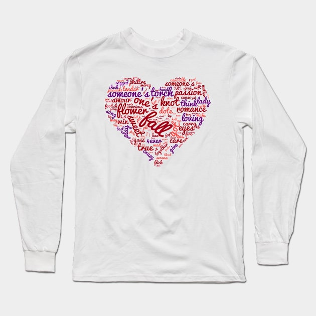 Valentine's Day word Long Sleeve T-Shirt by Mhamad13199